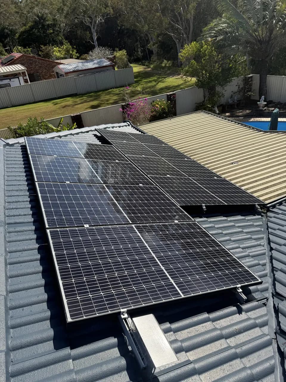 Solar panels on a local property