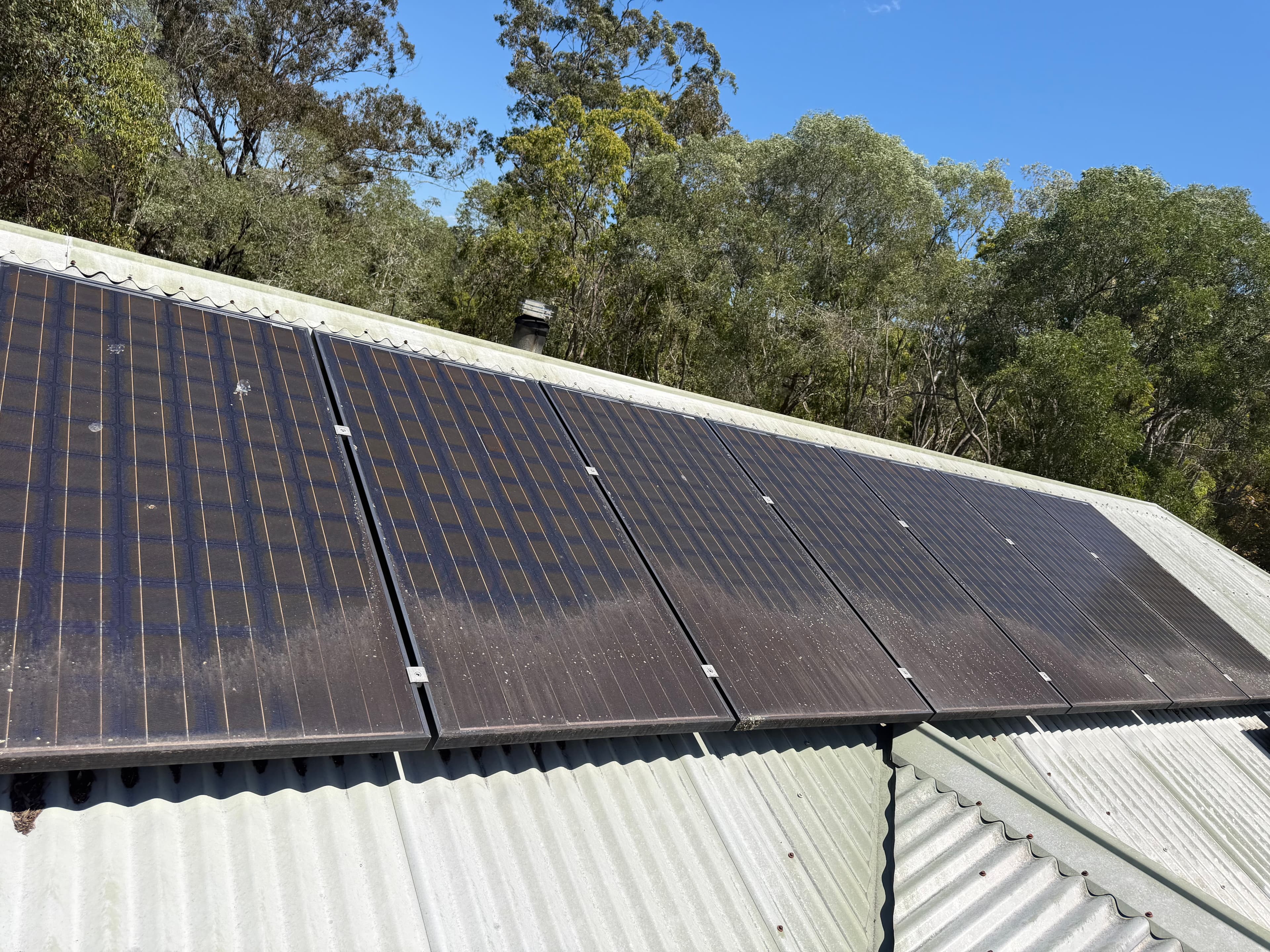 Before cleaning — Before & after: panel cleaning